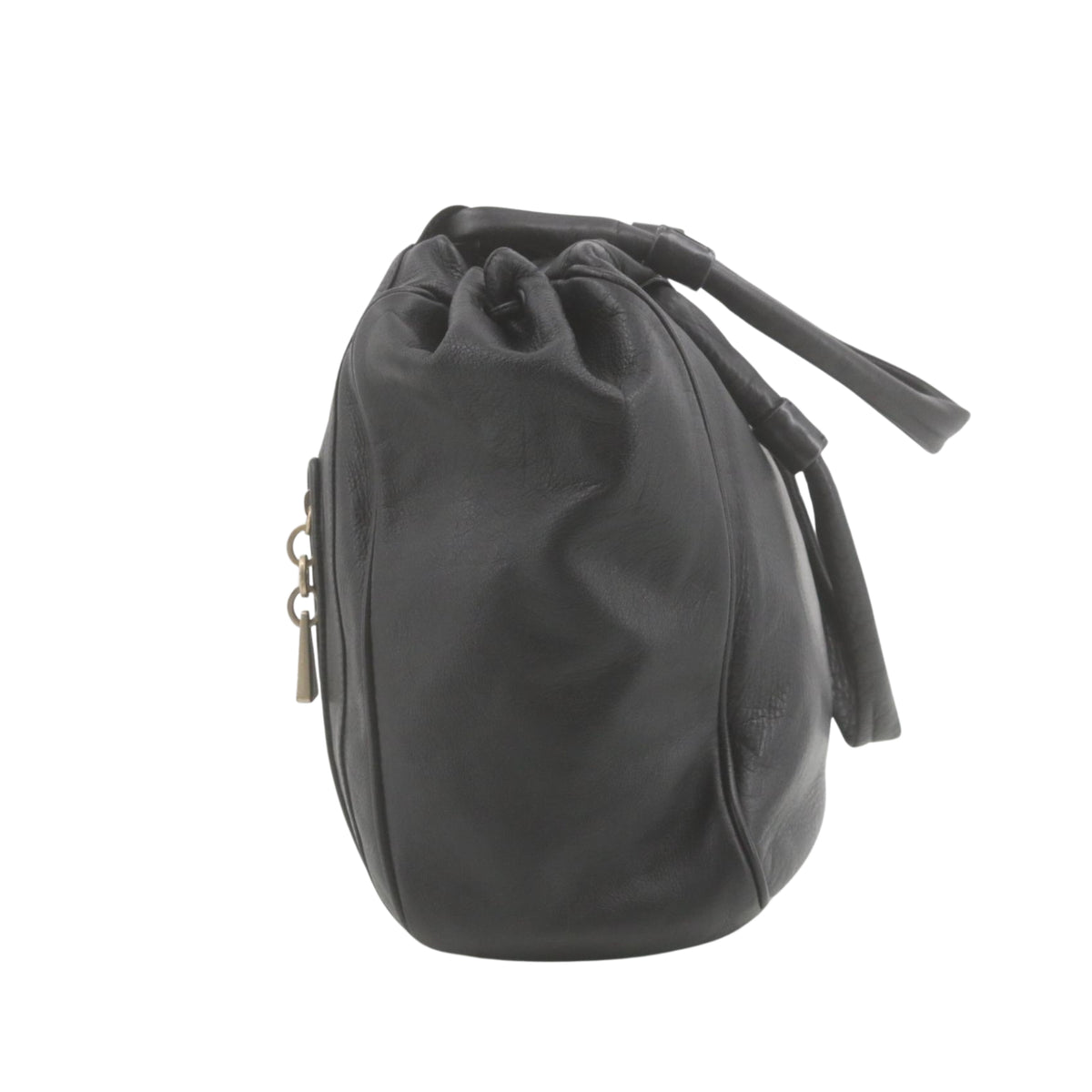 See by Chloé – Bolso de piel negra con doble cremallera dorada y borlas