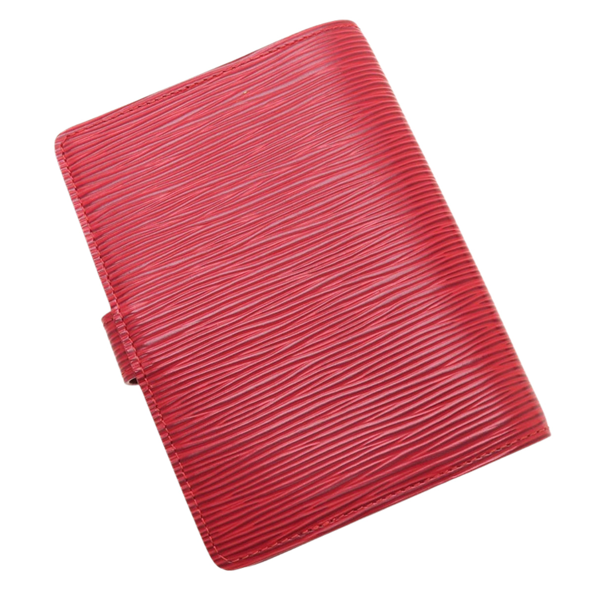 Louis Vuitton Agenda PM de Piel Epi Roja – Organizador Vintage con Anillas Doradas