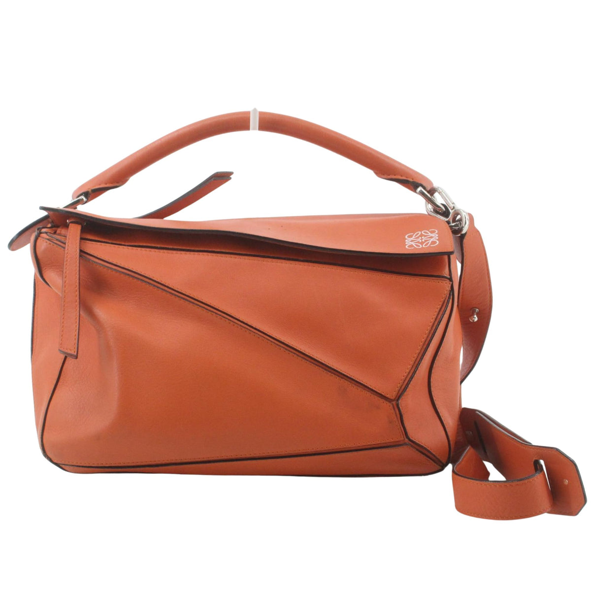 Loewe Puzzle Original de Piel Naranja Terracota – Bolso de Lujo Preloved