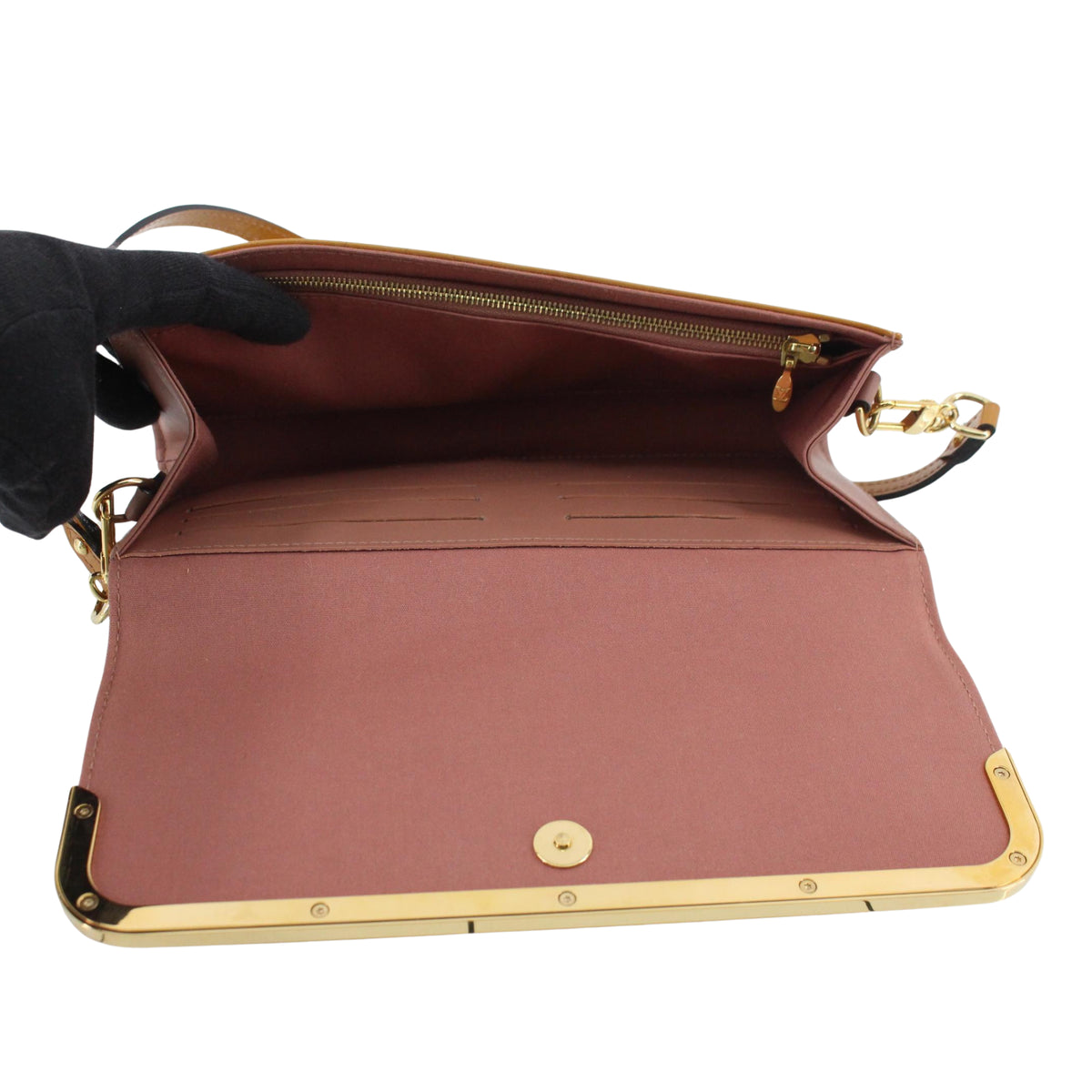 Louis Vuitton Rossmore MM Monogram Vernis Camel – Bolso Vintage de Charol