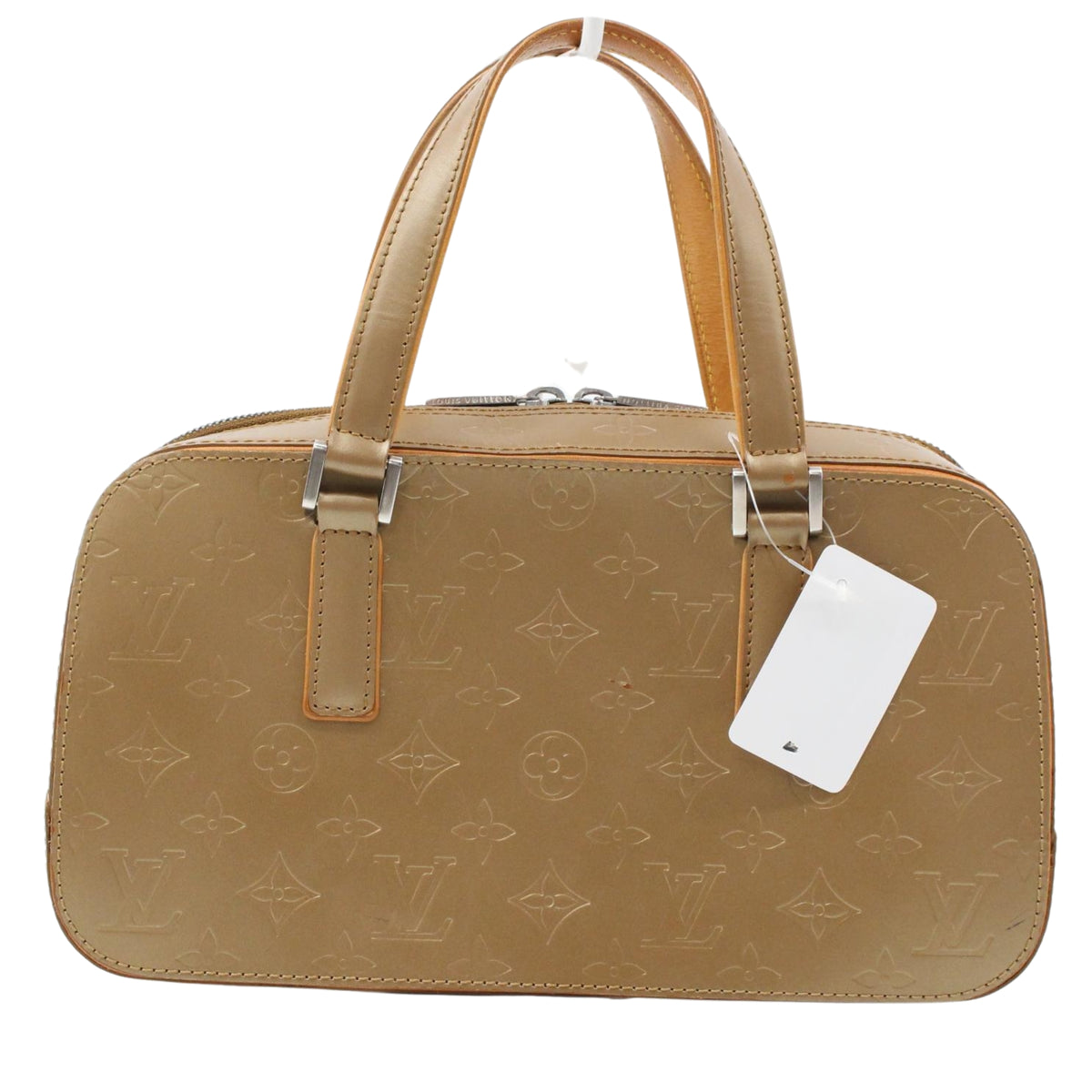 Louis Vuitton Monogram Mat Shelton Vintage – Bolso de Piel Beige Dorado
