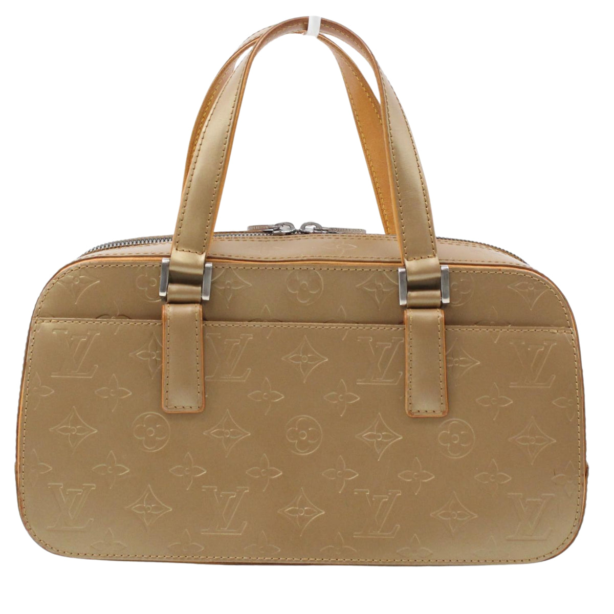 Louis Vuitton Monogram Mat Shelton Vintage – Bolso de Piel Beige Dorado