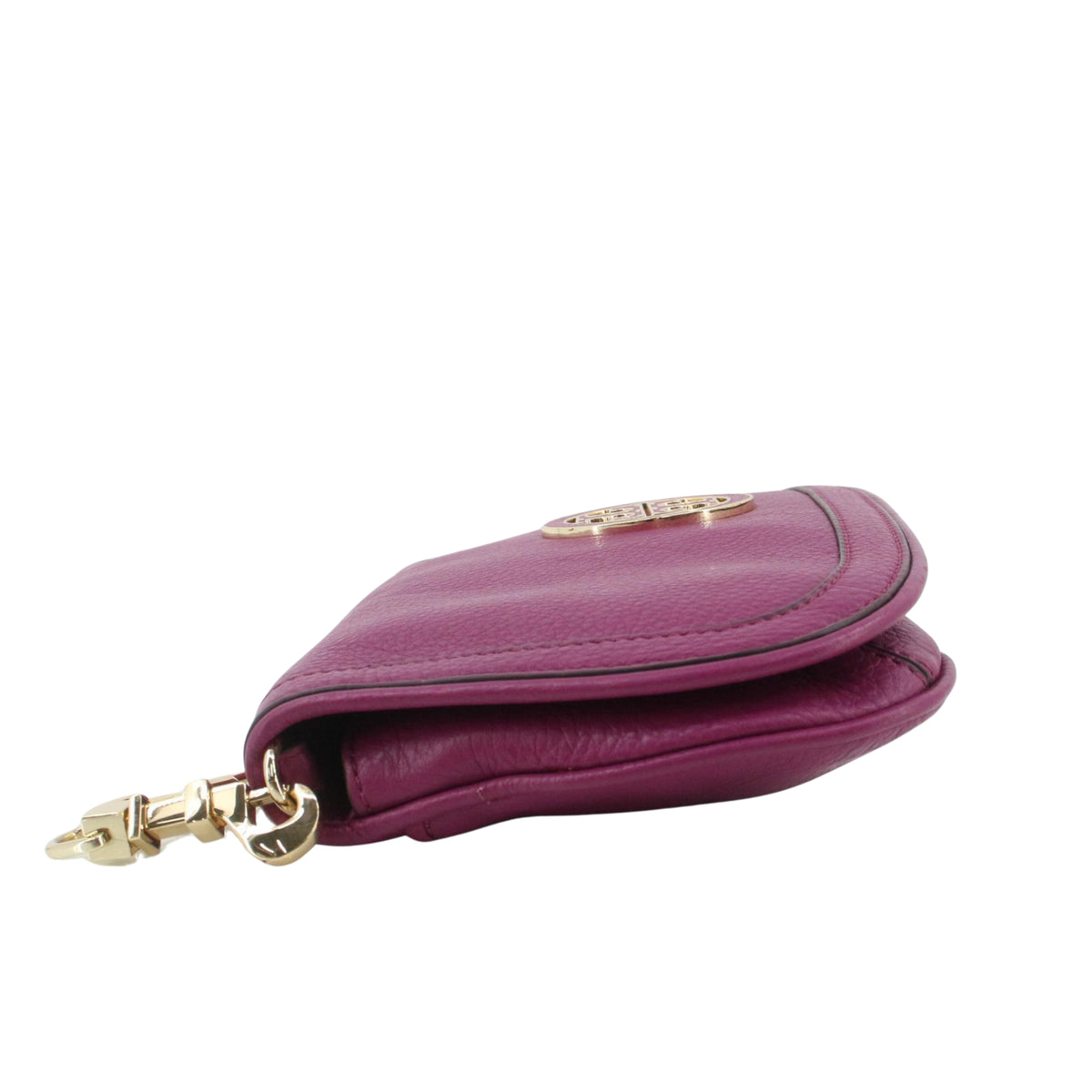 Tory Burch Bolso de Hombro de Piel Fucsia con Logo Dorado y Cadena – Vintage