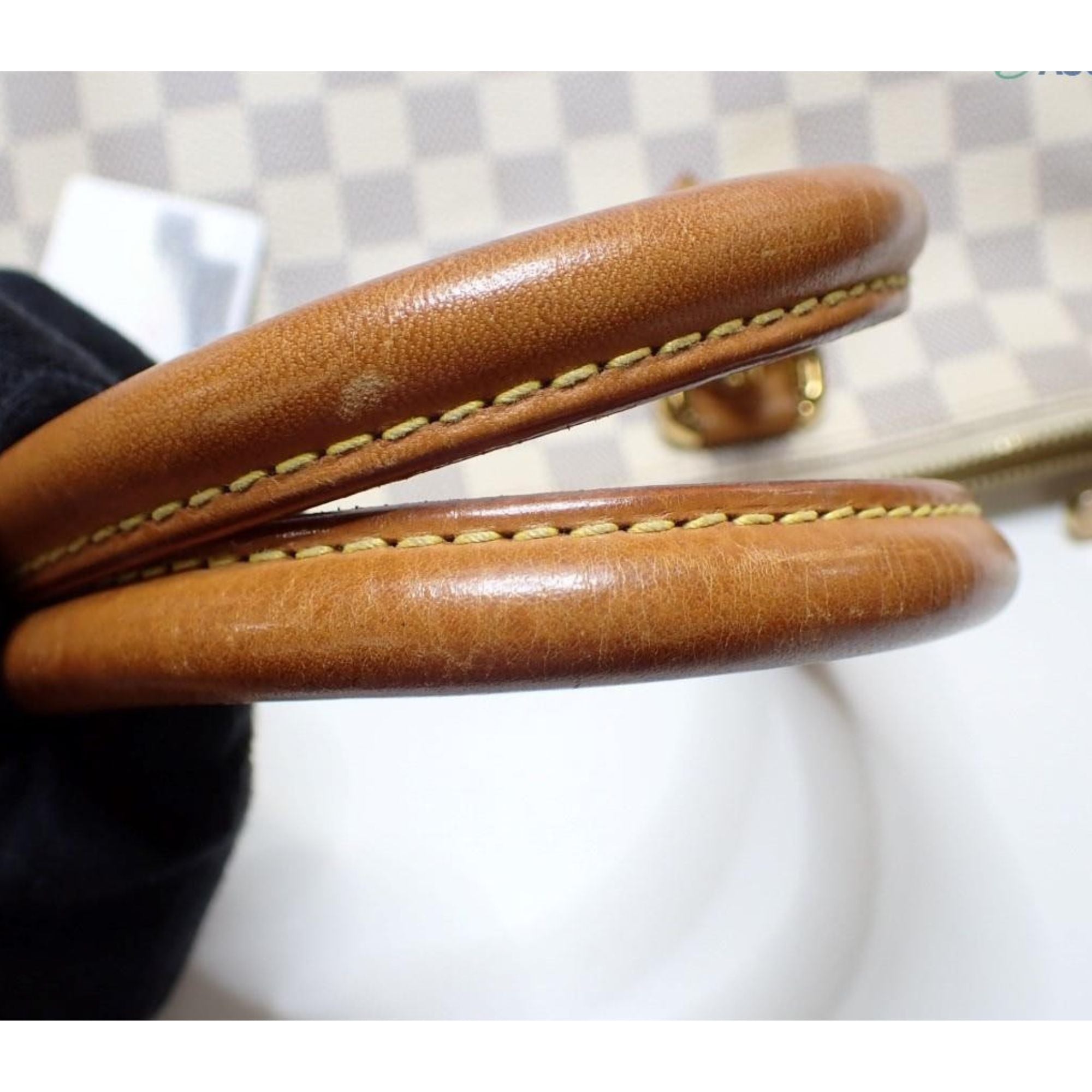 Louis Vuitton Saleya PM Damier Azur – Bolso tote de hombro en lona revestida