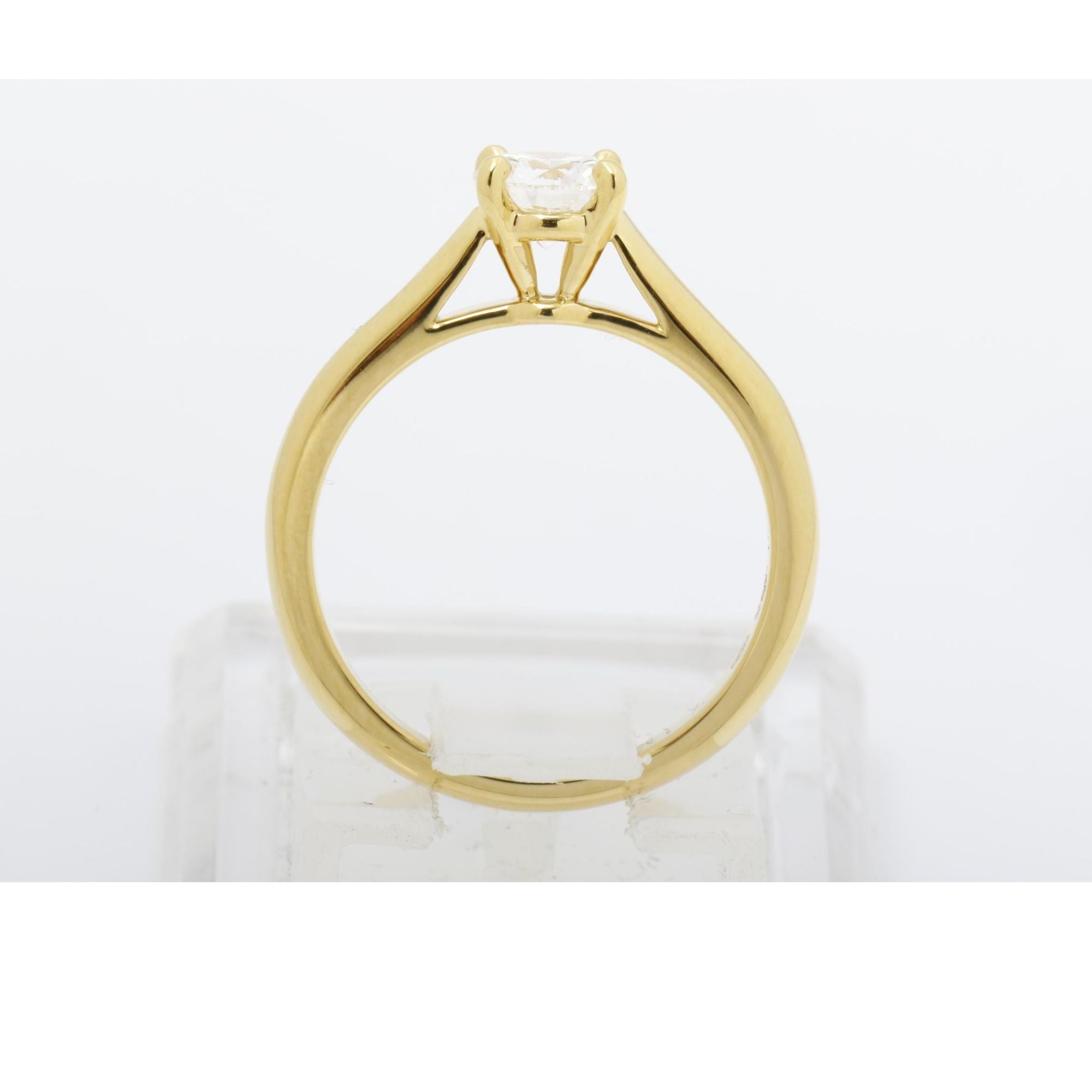 Cartier Solitaire 1895 oro amarillo 18k con diamante natural GIA 0.50 ct – Nuevo sin usar