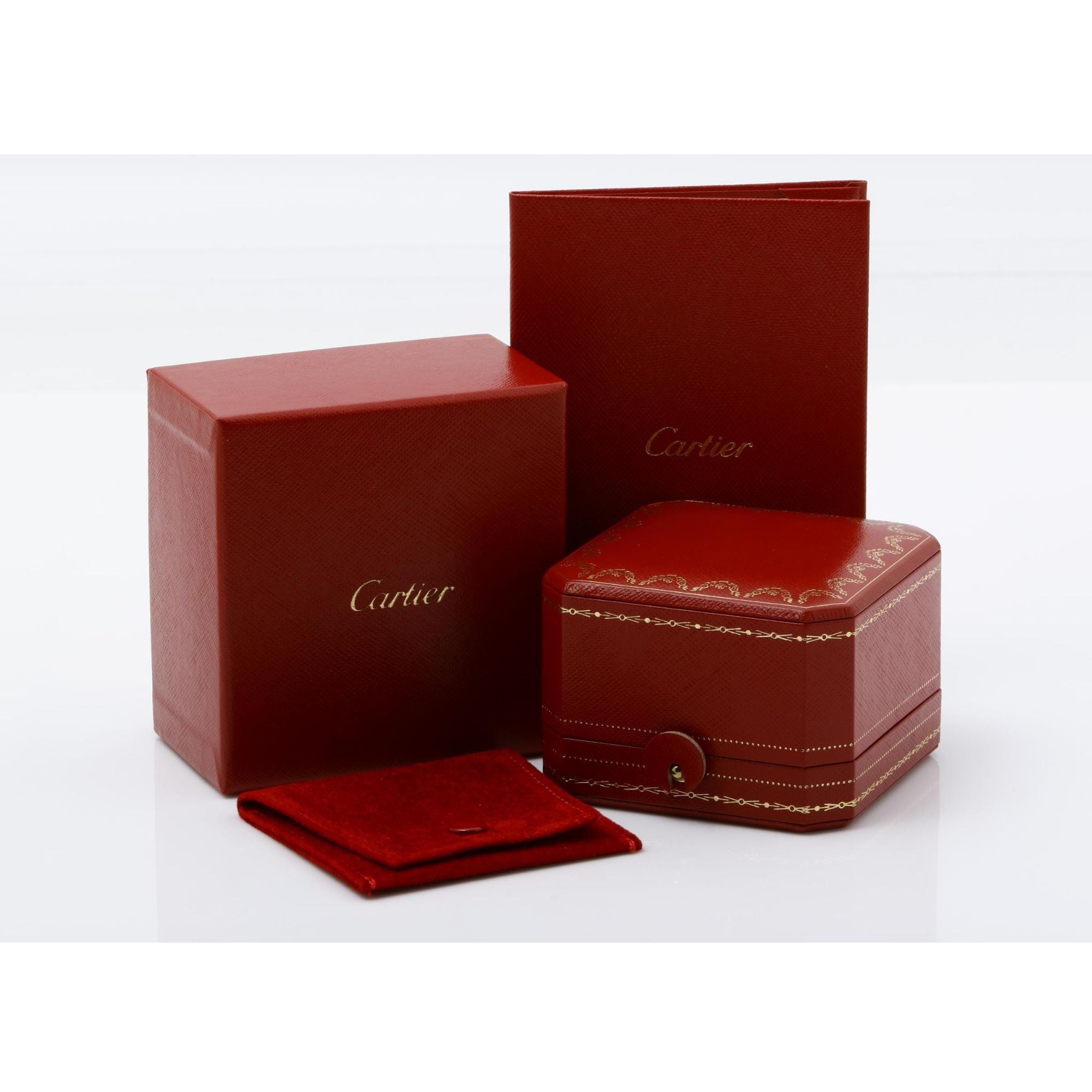 Cartier Solitaire 1895 oro amarillo 18k con diamante natural GIA 0.50 ct – Nuevo sin usar