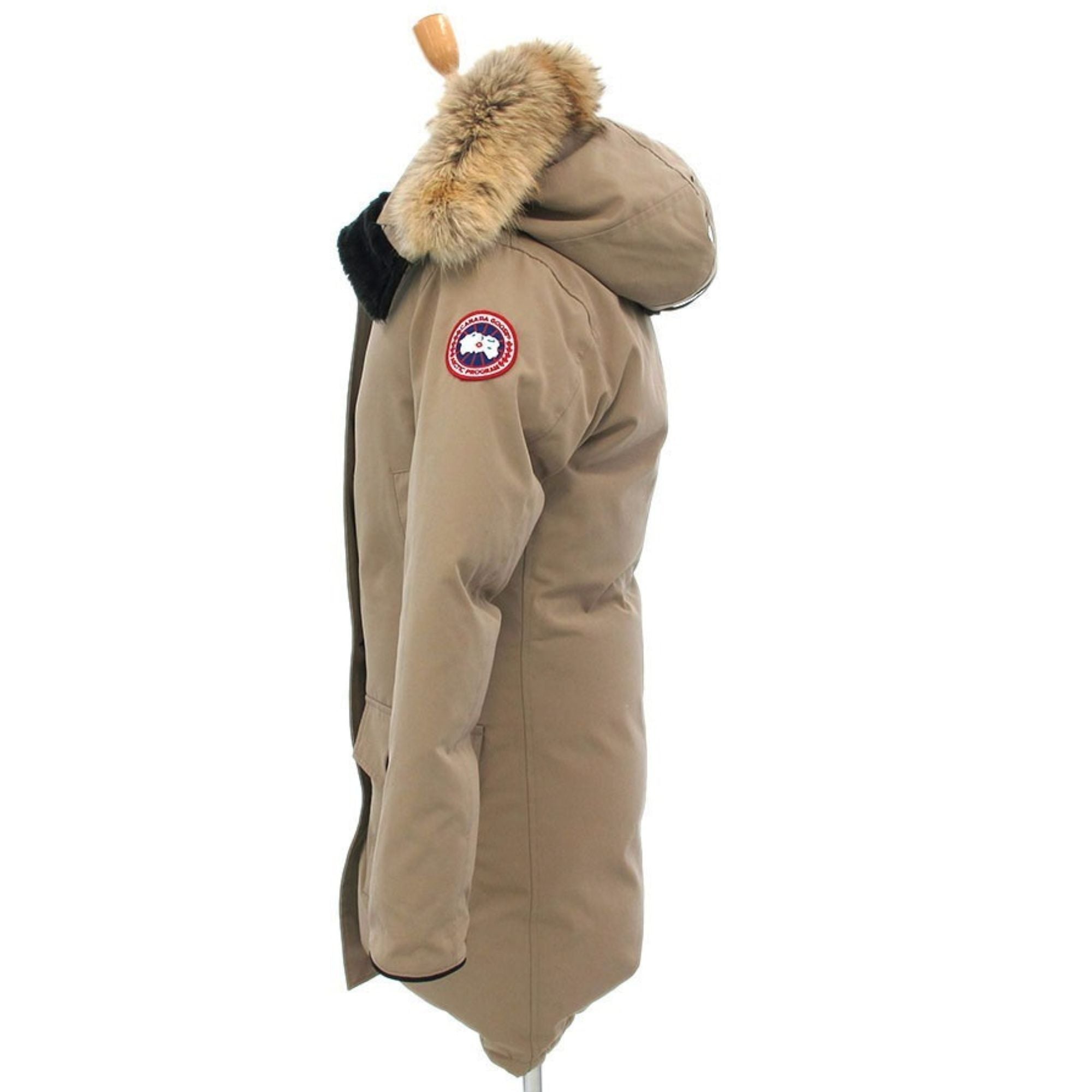 Canada Goose Kensington Parka beige con capucha de pelo – Sin usar