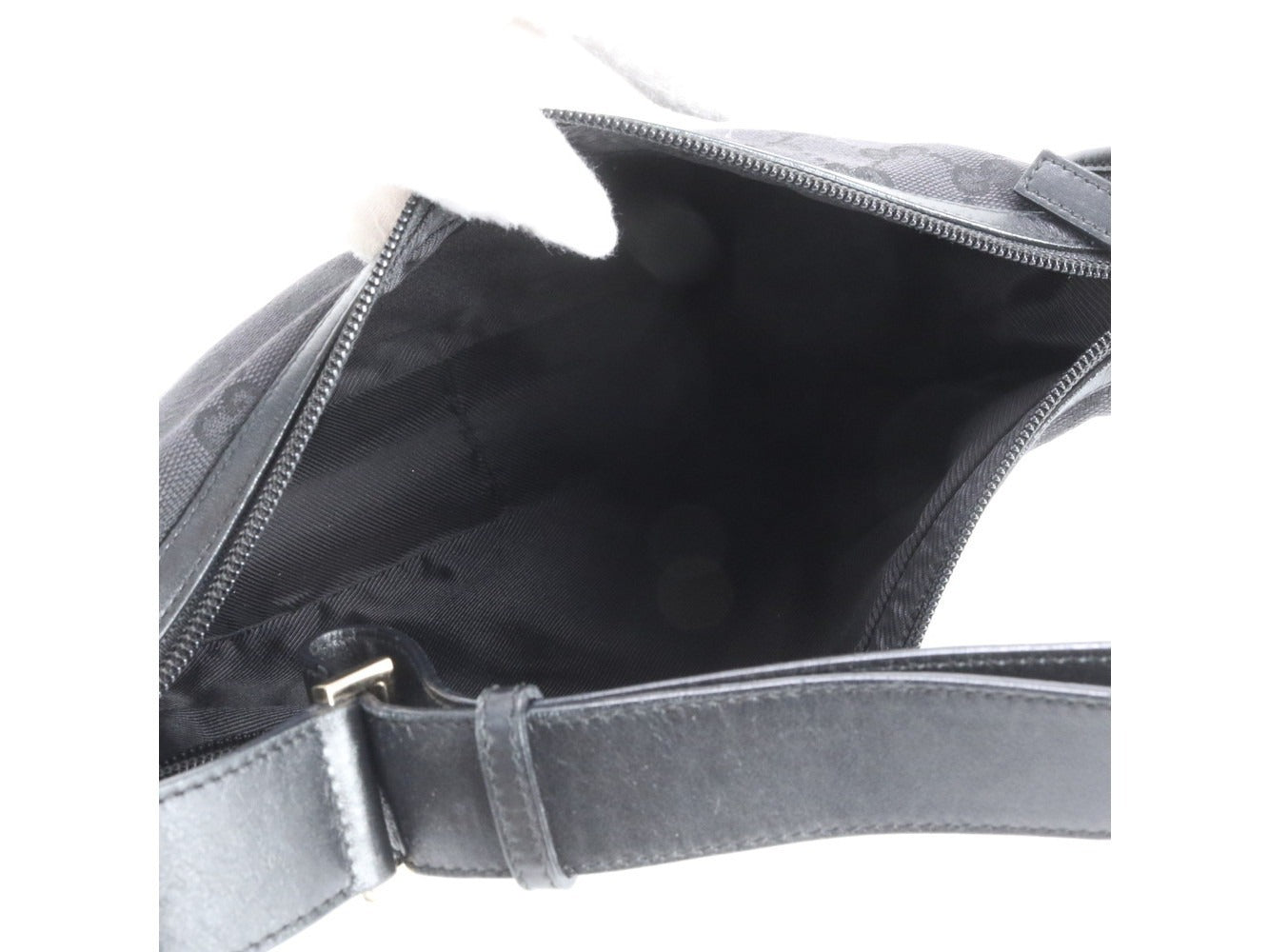 Gucci GG Canvas Shoulder Bag Negra Vintage
